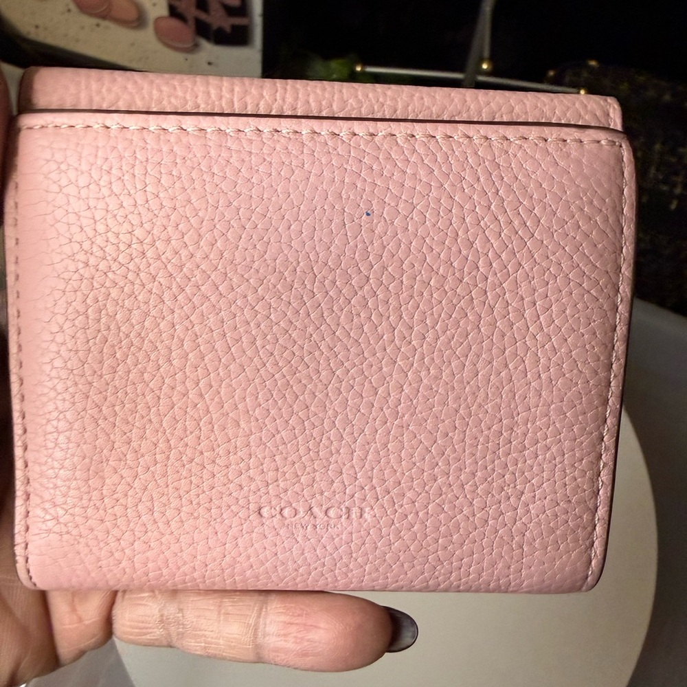Coach Colorblock Tabby Medium Wallet – Pink & Burgundy Leather - Picture 2 of 13